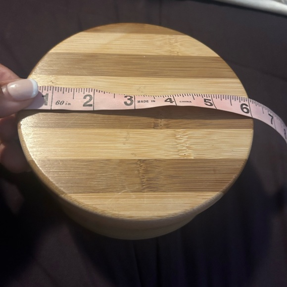 Two Tone Wooden Trinket Box with Swivel Top - Picture 5 of 5